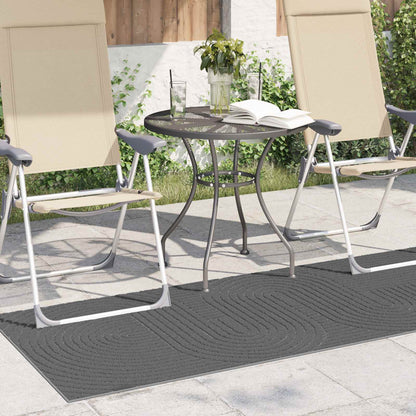 vidaXL Area Rugs Rectangular PALMERAS Anthracite 200 x 80 cm Polyester