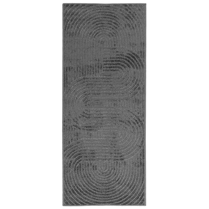 vidaXL Area Rugs Rectangular PALMERAS Anthracite 200 x 80 cm Polyester