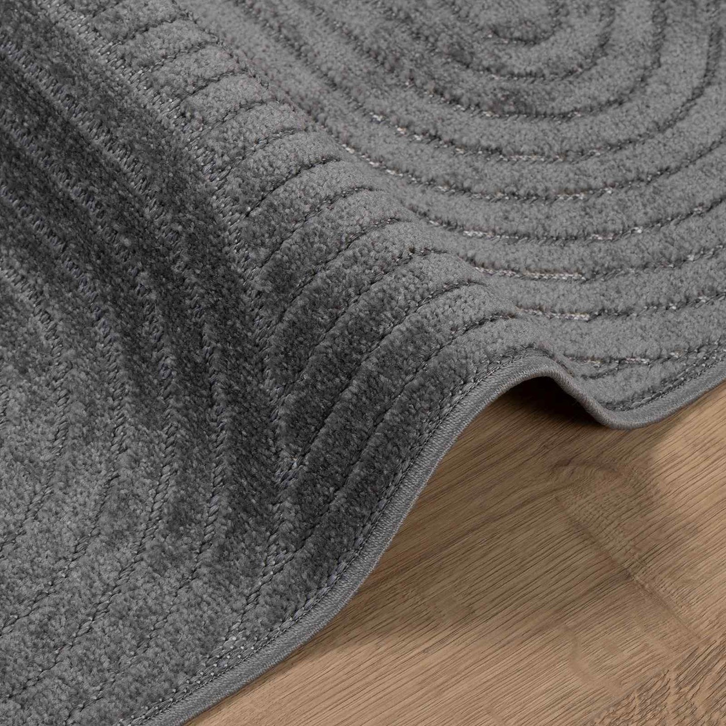 vidaXL Area Rugs Square PALMERAS Anthracite 240 x 240 cm Polyester