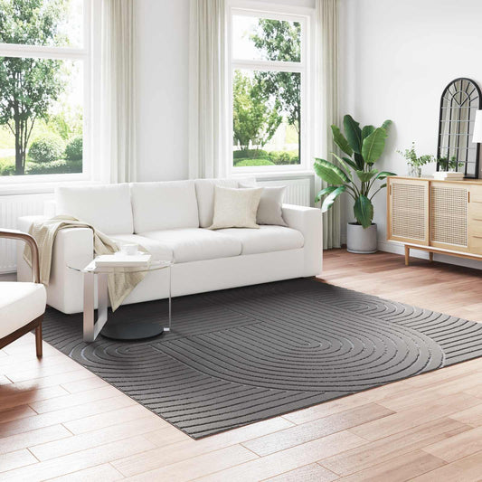 vidaXL Area Rugs Square PALMERAS Anthracite 240 x 240 cm Polyester