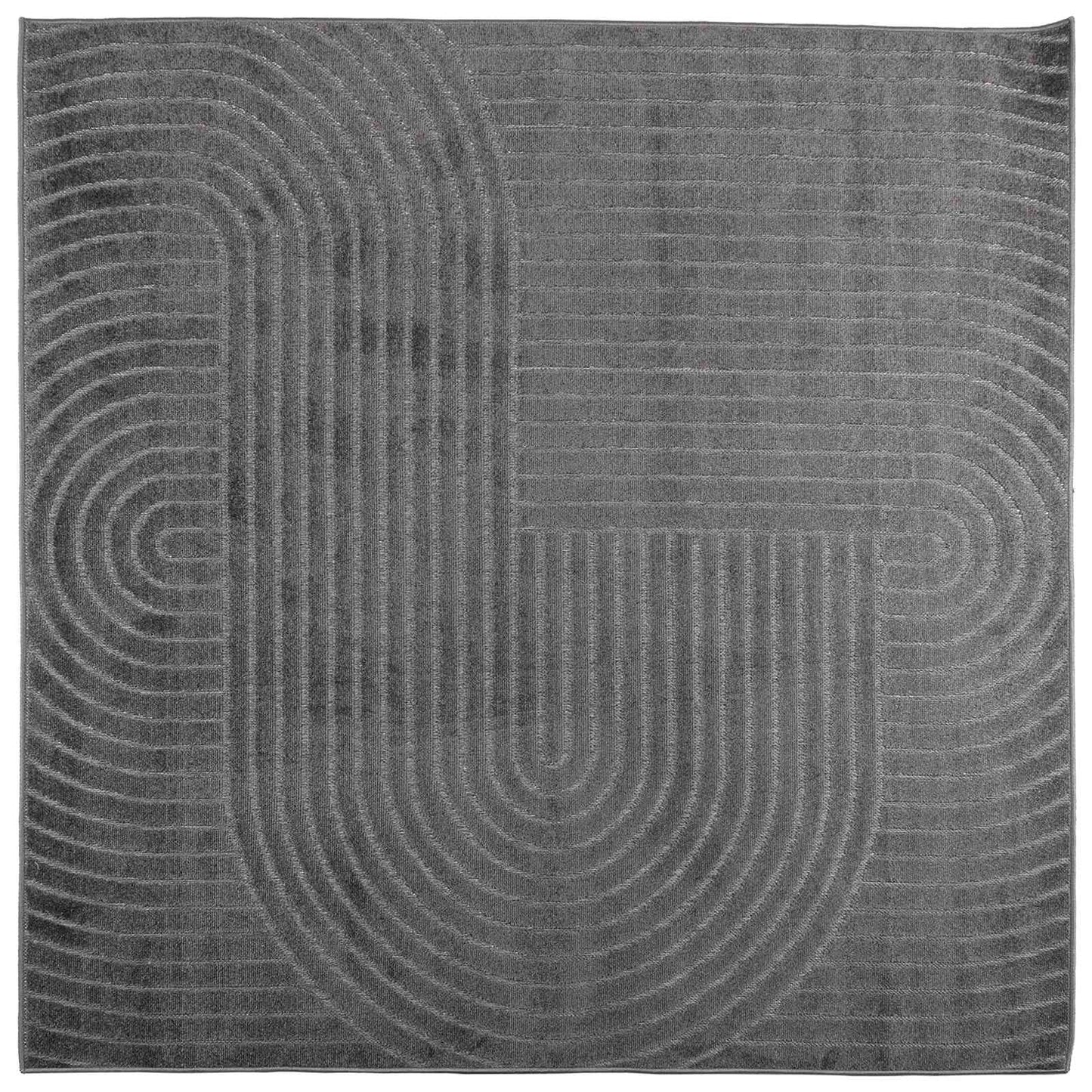 vidaXL Area Rugs Square PALMERAS Anthracite 240 x 240 cm Polyester