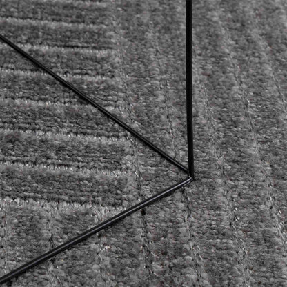 vidaXL Area Rugs Round PALMERAS Anthracite Ø 120 CM Polyester