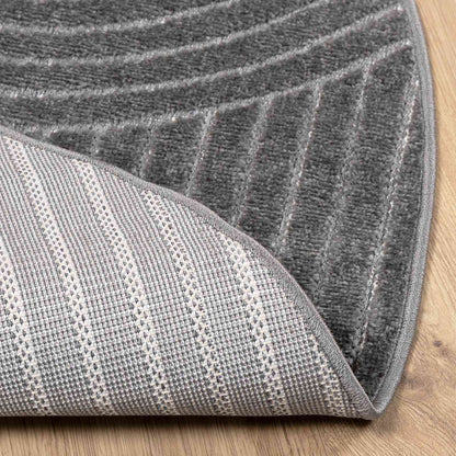 vidaXL Area Rugs Round PALMERAS Anthracite Ø 160 CM Polyester