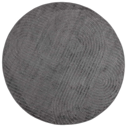 vidaXL Area Rugs Round PALMERAS Anthracite Ø 160 CM Polyester