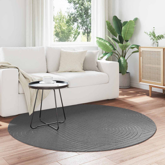 vidaXL Area Rugs Round PALMERAS Anthracite Ø 200 CM Polyester