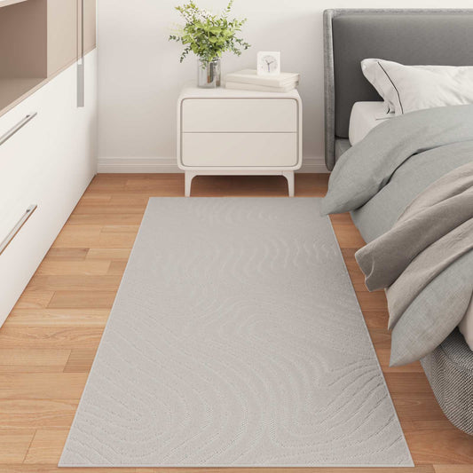 vidaXL Area Rugs Rectangular PALMERAS Cream 200 x 80 cm Polyester
