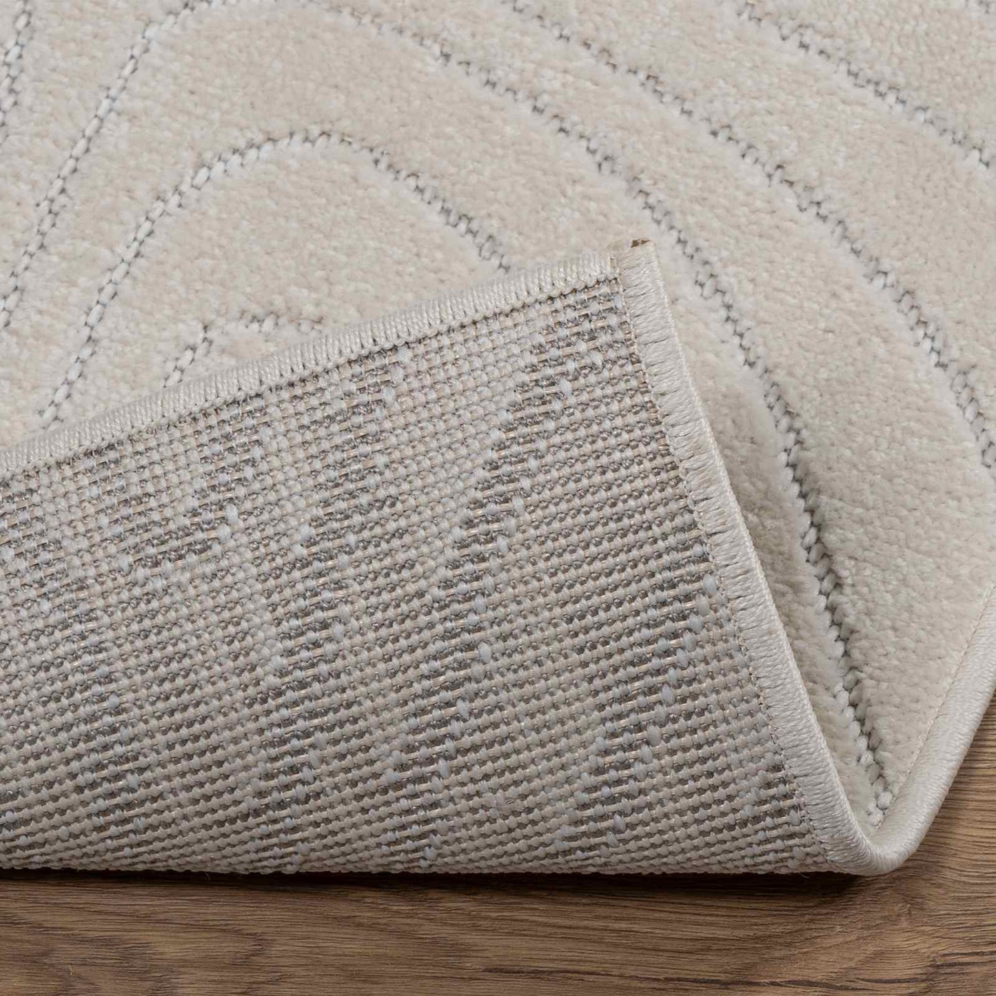 vidaXL Area Rugs Square PALMERAS Cream 120 x 120 cm Polyester