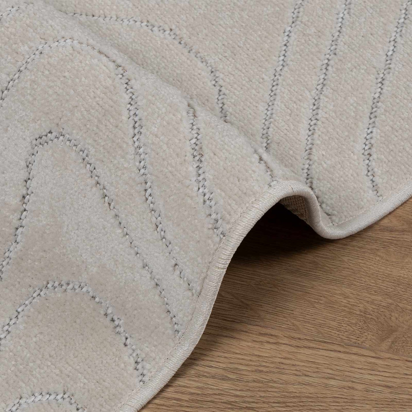 vidaXL Area Rugs Square PALMERAS Cream 120 x 120 cm Polyester