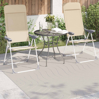 vidaXL Area Rugs Square PALMERAS Cream 120 x 120 cm Polyester