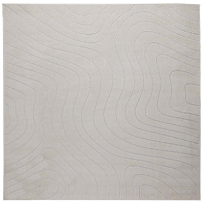 vidaXL Area Rugs Square PALMERAS Cream 120 x 120 cm Polyester