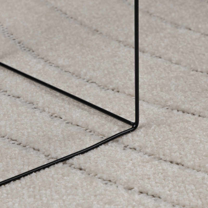 vidaXL Area Rugs Round PALMERAS Cream Ø 160 CM Polyester