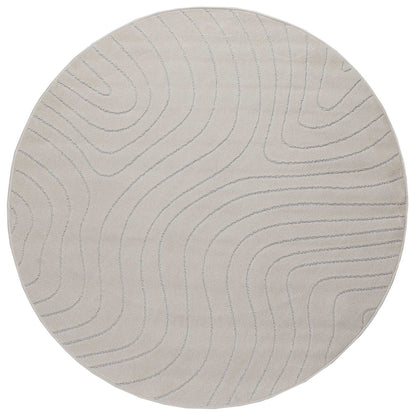 vidaXL Area Rugs Round PALMERAS Cream Ø 160 CM Polyester