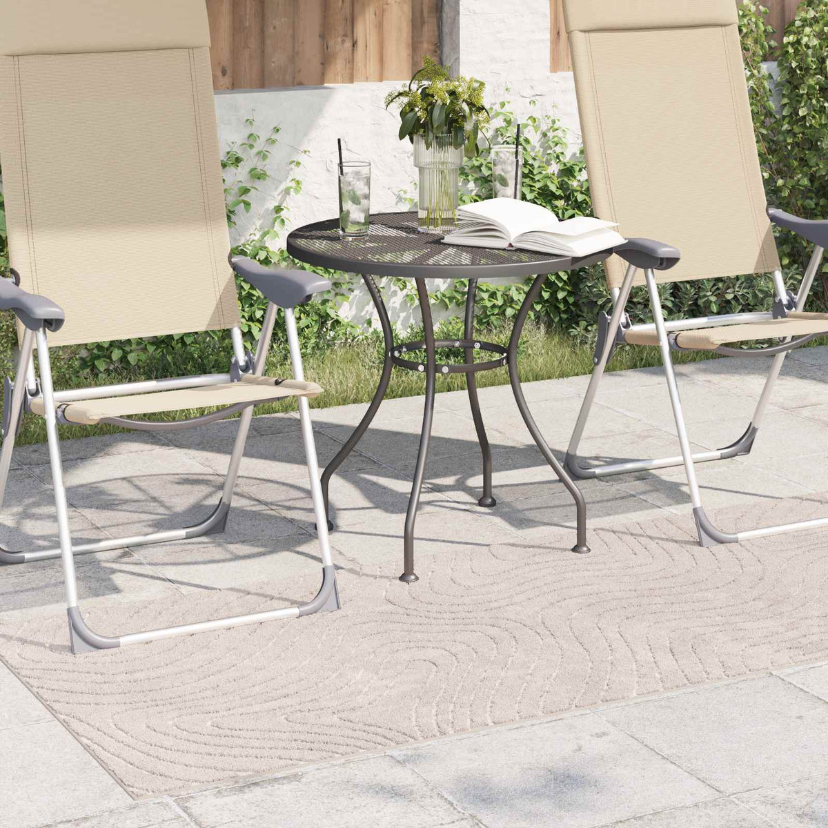 vidaXL Indoor and Outdoor Rug PALMERAS Beige 80 x 150 cm Polyester