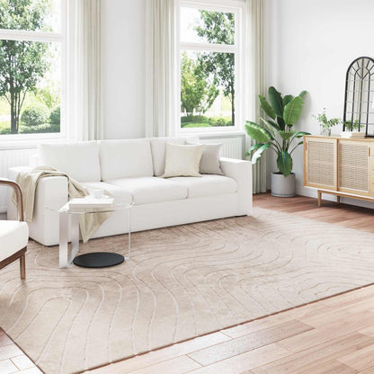 vidaXL Area Rugs Rectangular PALMERAS Beige 200 x 280 cm Polyester