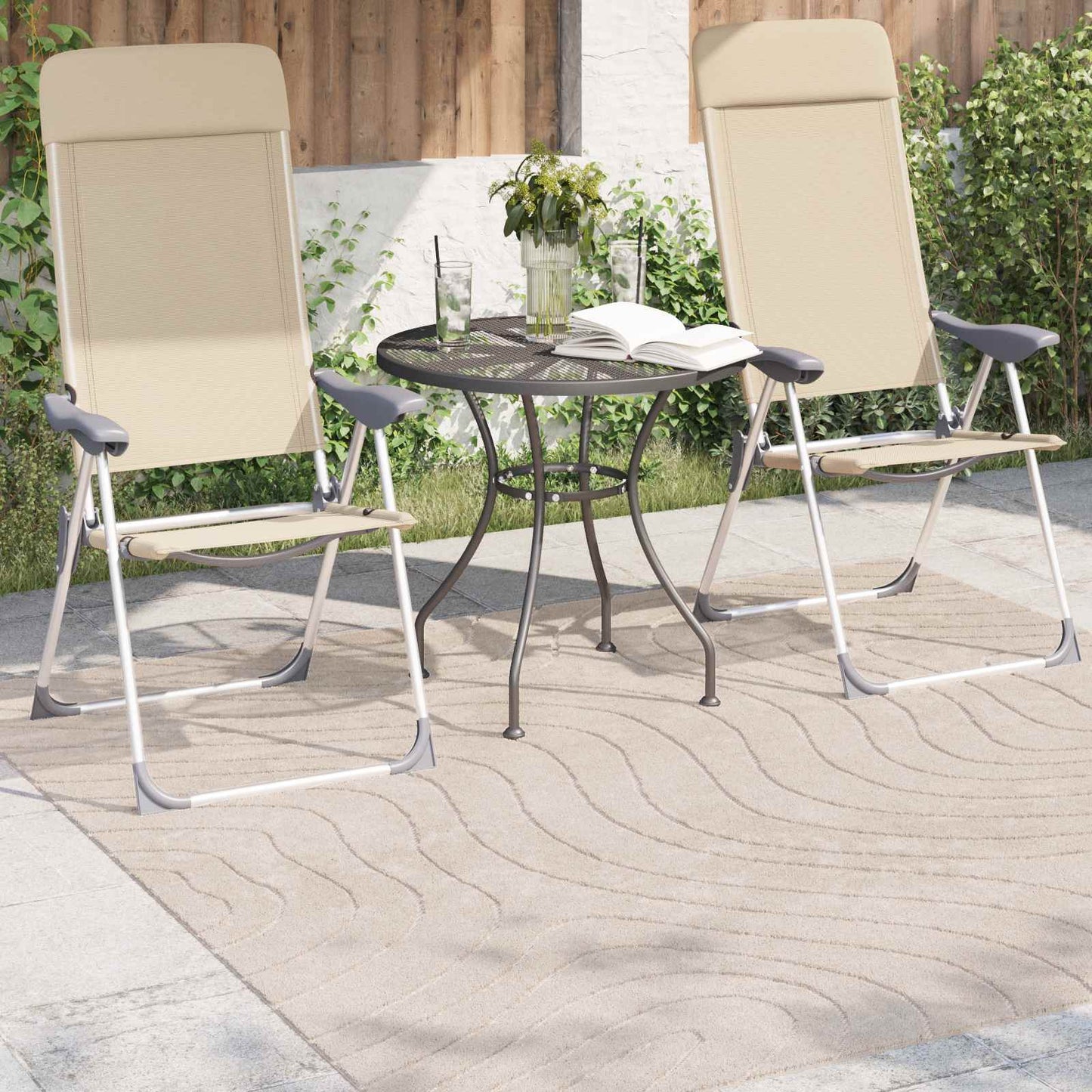 vidaXL Area Rugs Square PALMERAS Beige 200 x 200 cm Polyester