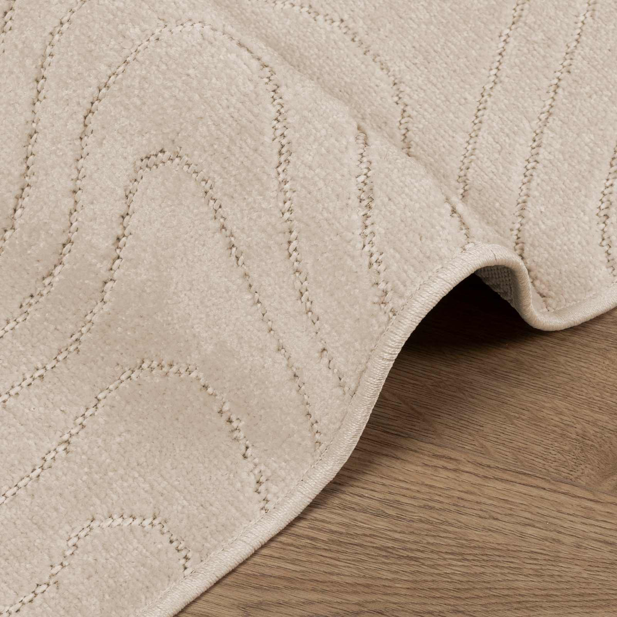 vidaXL Indoor and Outdoor Rug PALMERAS Beige 240 x 240 cm Polyester