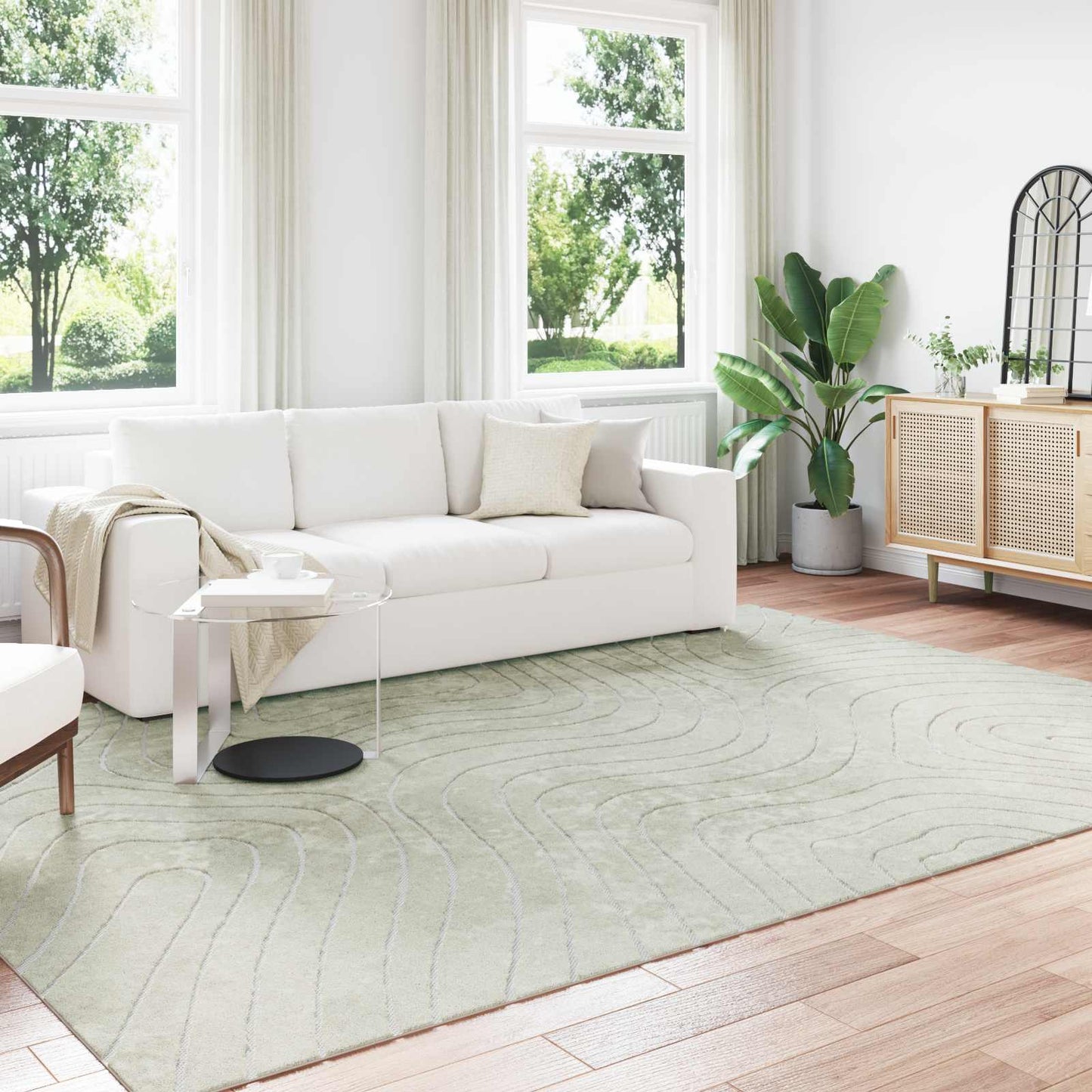 vidaXL Area Rugs Rectangular PALMERAS Green 240 x 340 cm Polyester