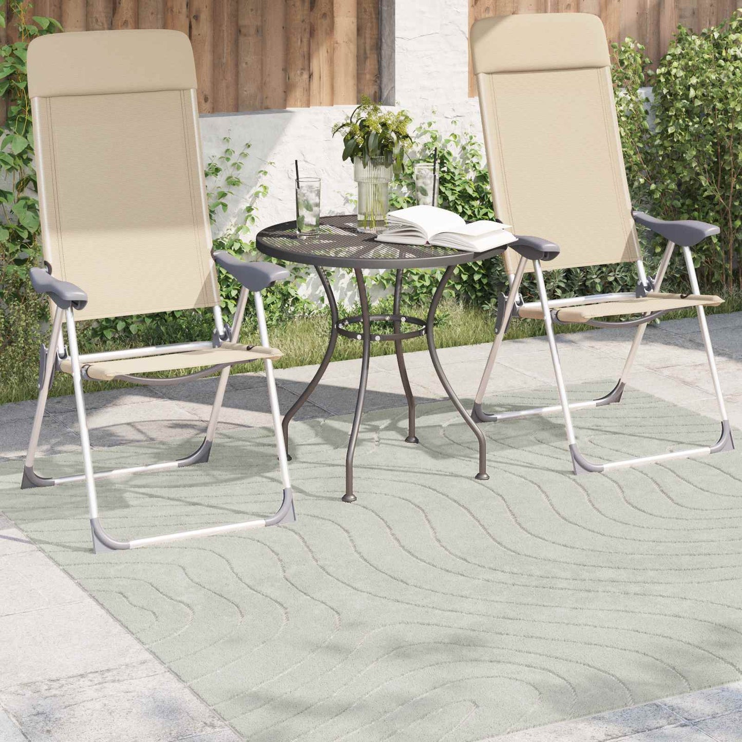 vidaXL Area Rugs Square PALMERAS Green 120 x 120 cm Polyester