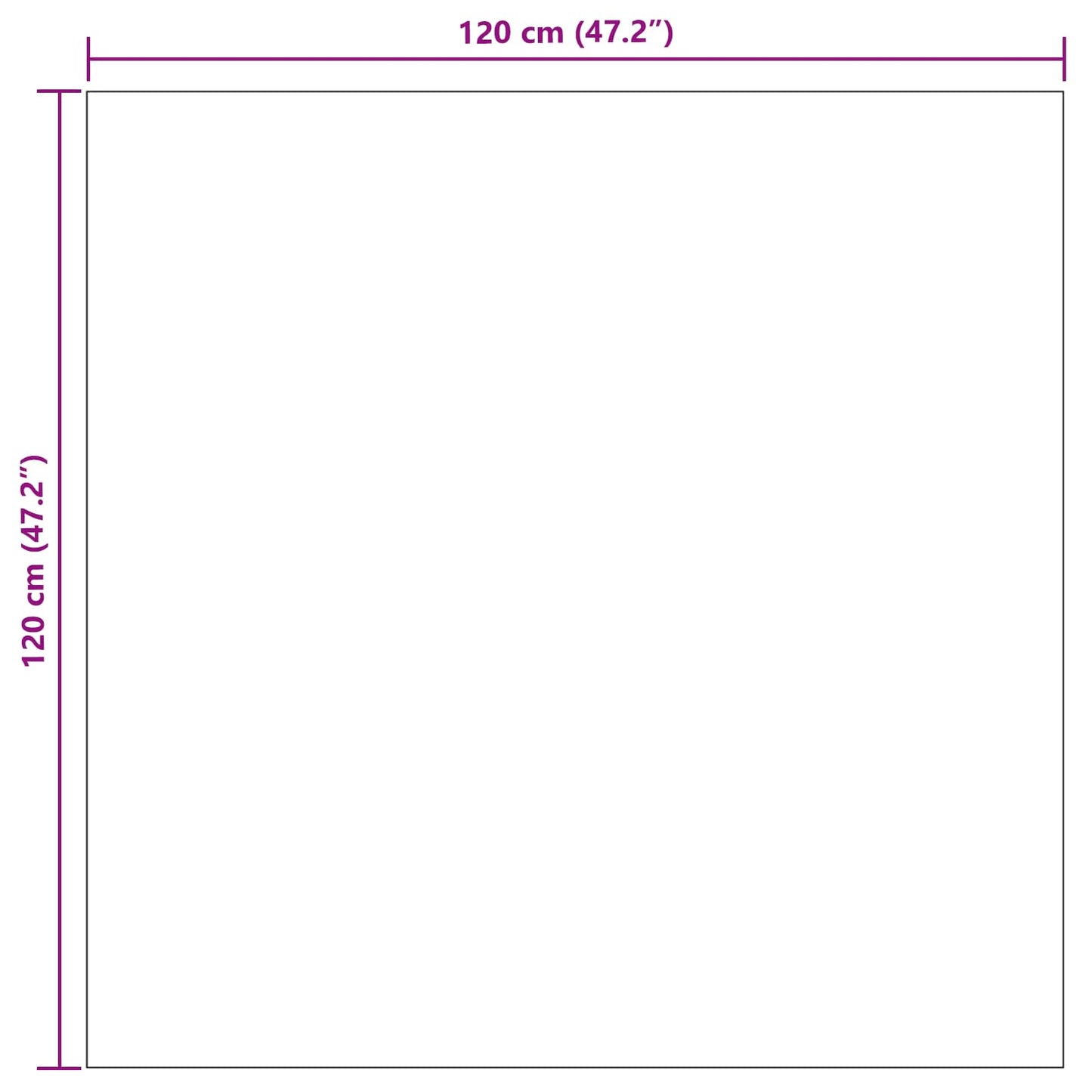 vidaXL Area Rugs Square PALMERAS Green 120 x 120 cm Polyester