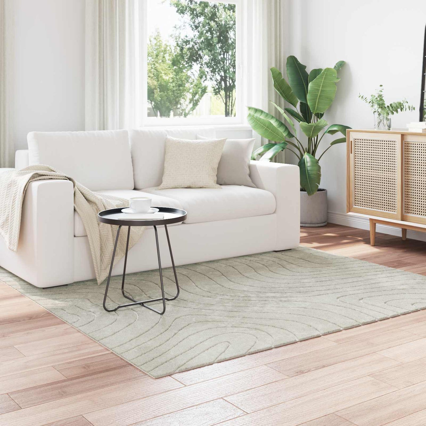 vidaXL Area Rugs Square PALMERAS Green 200 x 200 cm Polyester