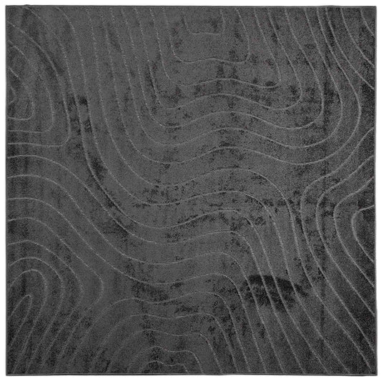 vidaXL Area Rugs Square PALMERAS Anthracite 200 x 200 cm Polyester