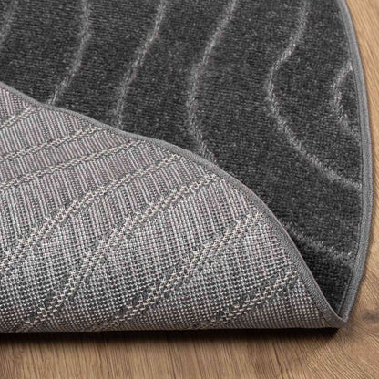 vidaXL Area Rugs Round PALMERAS Anthracite Ø 160 CM Polyester