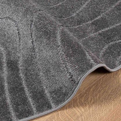 vidaXL Area Rugs Round PALMERAS Anthracite Ø 160 CM Polyester