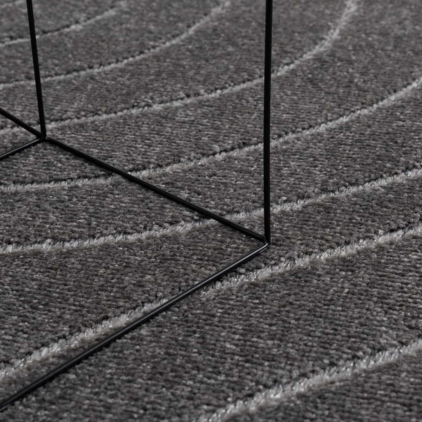 vidaXL Area Rugs Round PALMERAS Anthracite Ø 160 CM Polyester