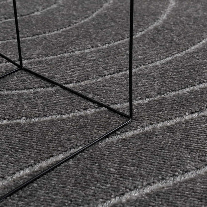 vidaXL Area Rugs Round PALMERAS Anthracite Ø 160 CM Polyester