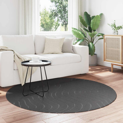 vidaXL Area Rugs Round PALMERAS Anthracite Ø 160 CM Polyester