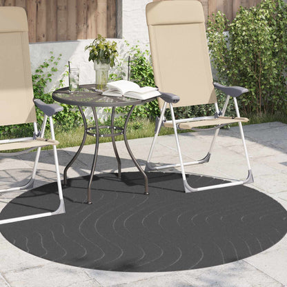 vidaXL Area Rugs Round PALMERAS Anthracite Ø 160 CM Polyester