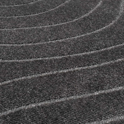 vidaXL Area Rugs Round PALMERAS Anthracite Ø 160 CM Polyester