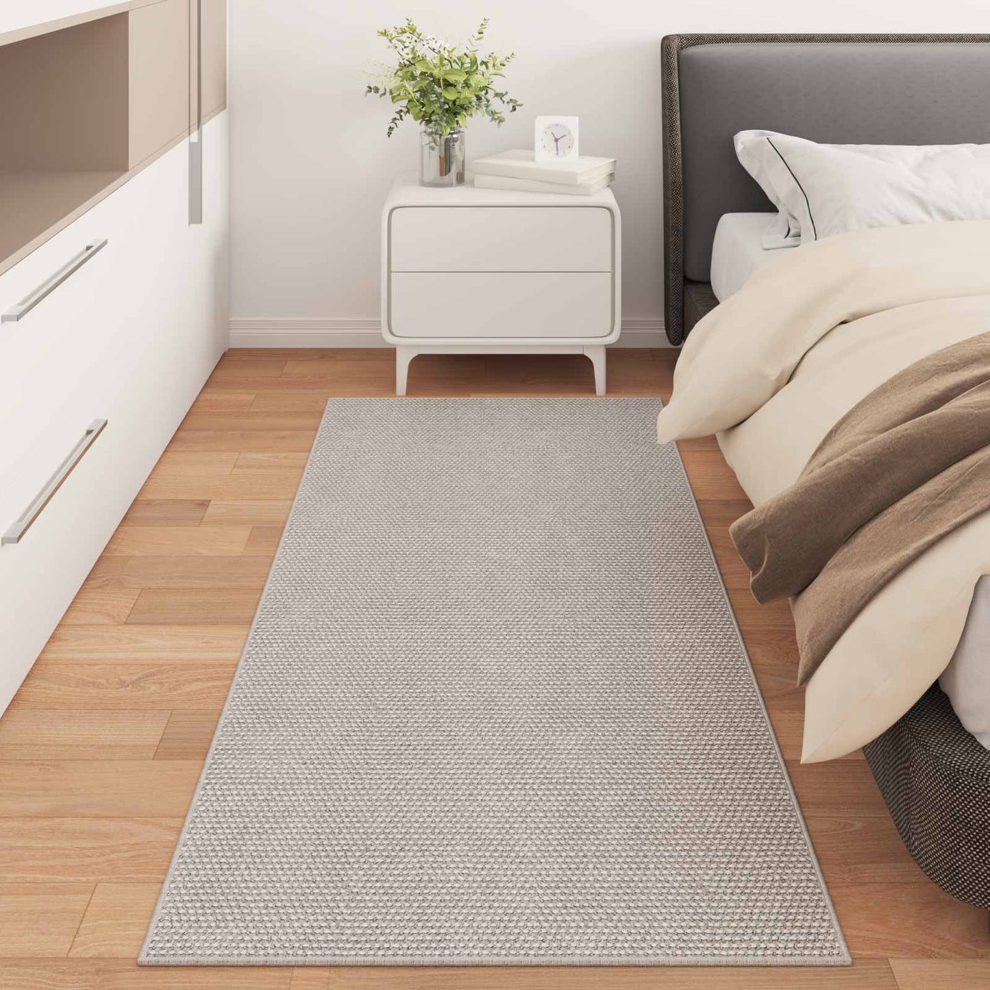 vidaXL Area Rugs Rectangular LUGO Cream 200 x 80 cm Polyester