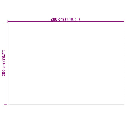 vidaXL Area Rugs Rectangular LUGO Cream 280 x 200 cm Polyester