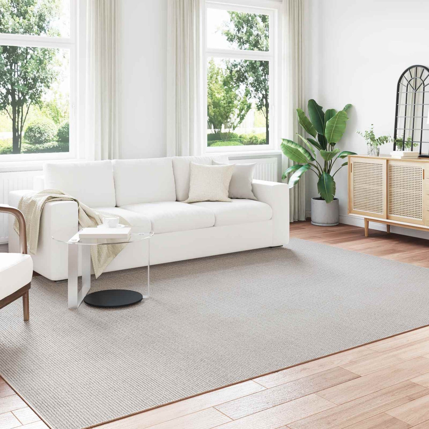 vidaXL Area Rugs Rectangular LUGO Cream 340 x 240 cm Polyester