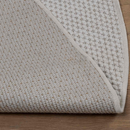 vidaXL Area Rugs Round LUGO Cream Ø 120 CM Polyester
