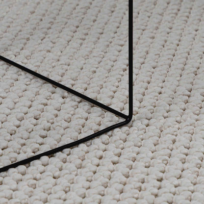 vidaXL Area Rugs Round LUGO Cream Ø 160 CM Polyester