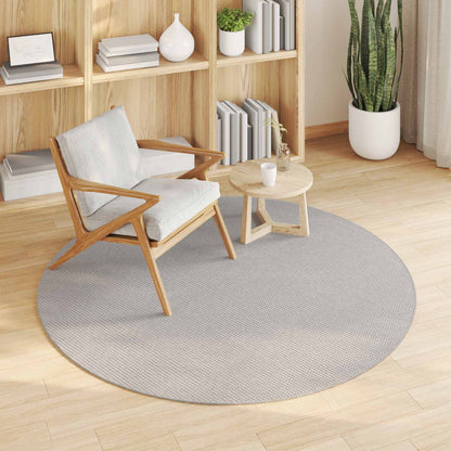 vidaXL Area Rugs Round LUGO Cream Ø 160 CM Polyester