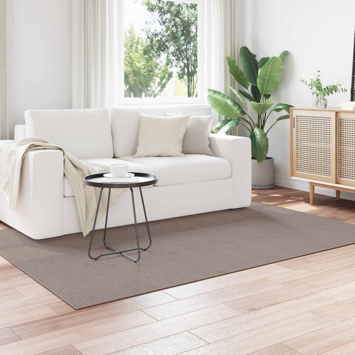 vidaXL Area Rugs Rectangular LUGO Taupe 160 x 230 cm Polyester