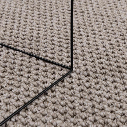 vidaXL Area Rugs Round LUGO Taupe Ø 120 CM Polyester