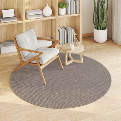 vidaXL Area Rugs Round LUGO Taupe Ø 160 CM Polyester