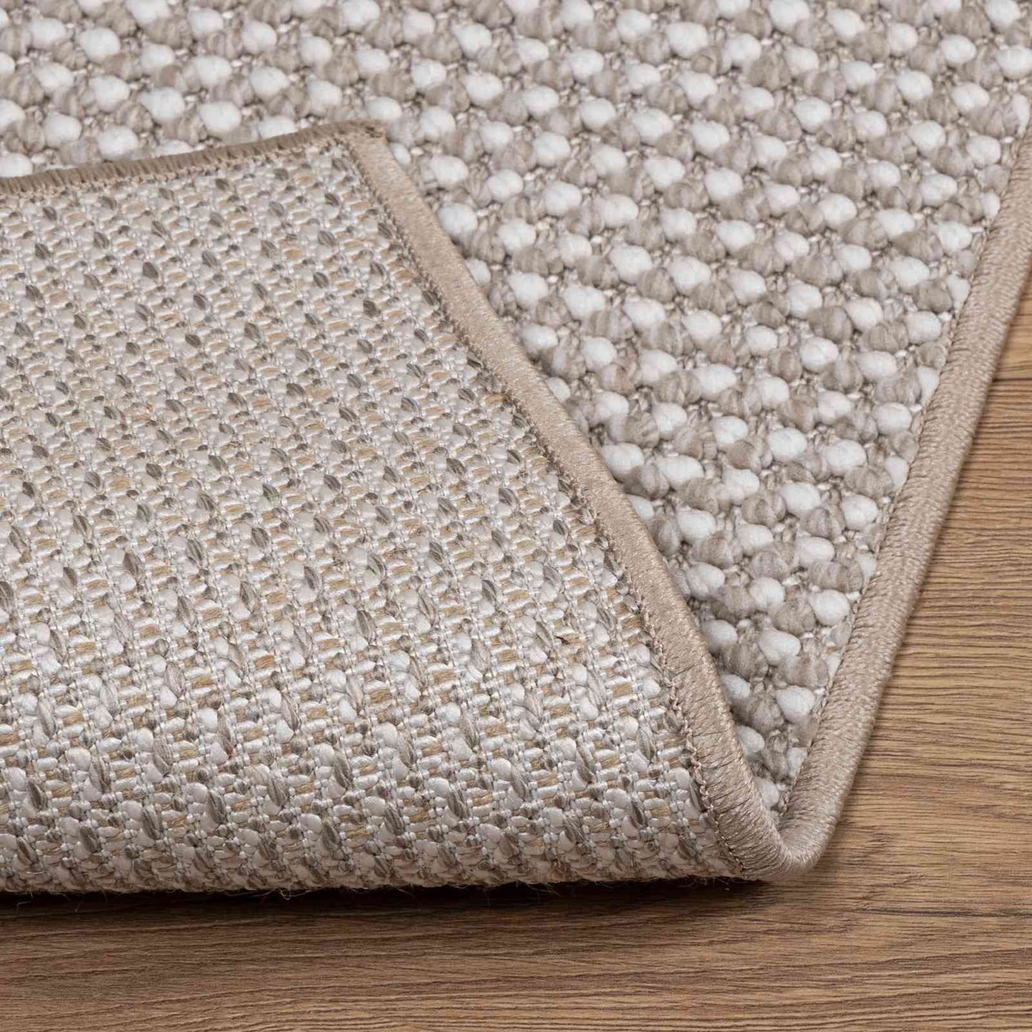 vidaXL Area Rugs Square LUGO Cream and Taupe 240 x 240 cm Polyester