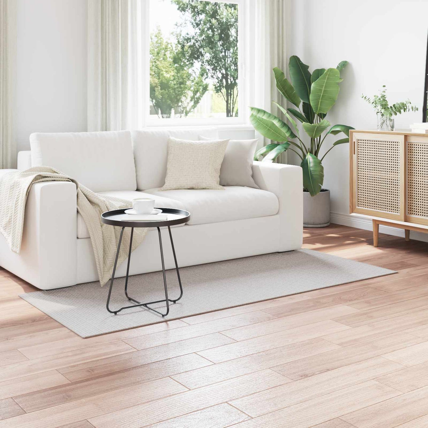 vidaXL Area Rugs Rectangular LUGO Cream and Grey 80 x 150 cm Polyester