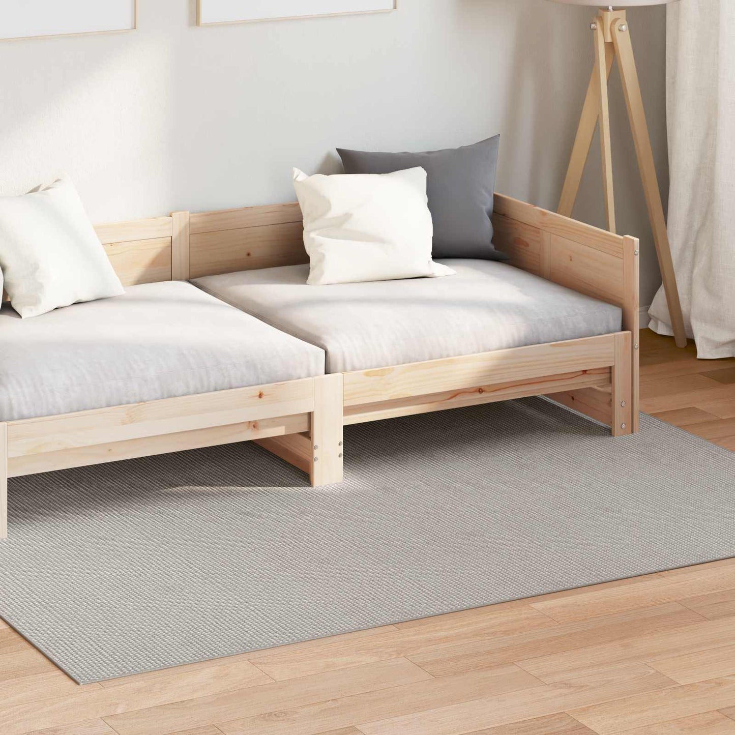 vidaXL Area Rugs Rectangular LUGO Cream and Grey 140 x 200 cm