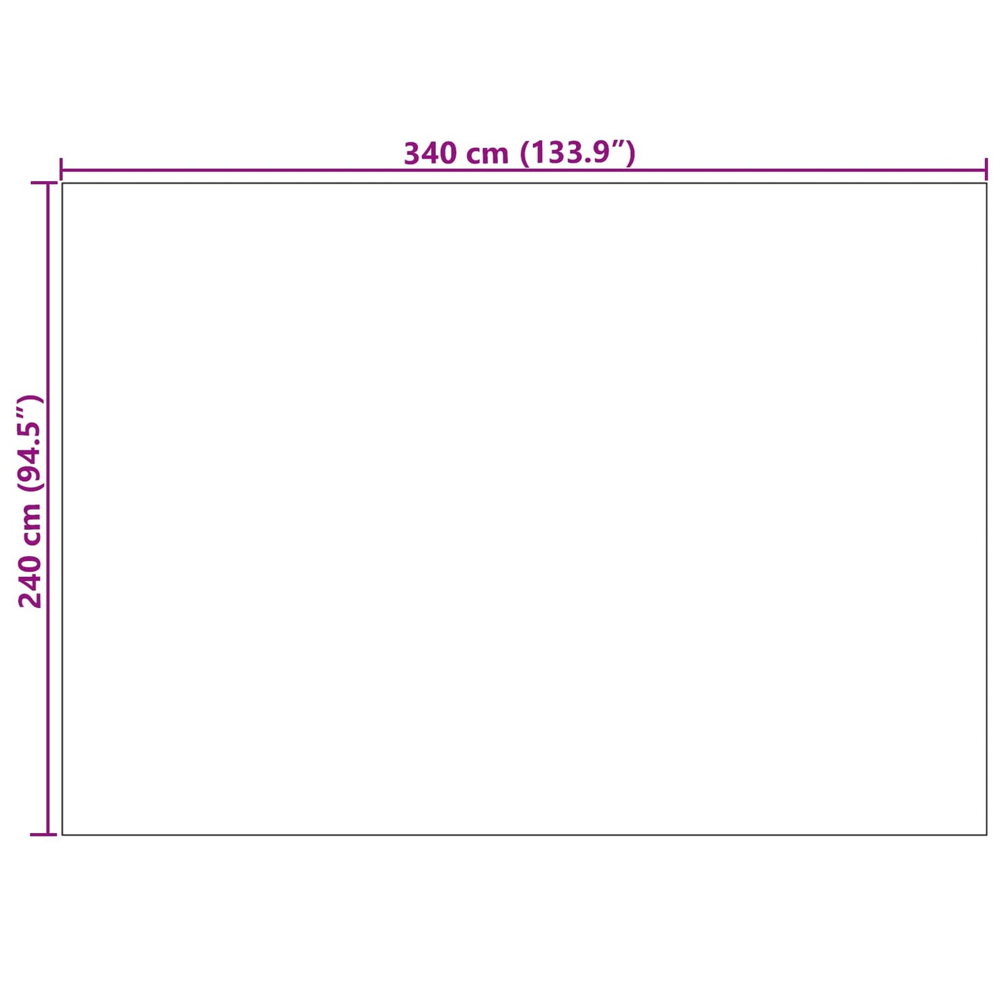 vidaXL Area Rugs Rectangular LUGO Cream and Grey 240 x 340 cm