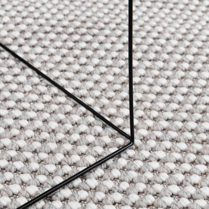 vidaXL Area Rugs Square LUGO Cream and Grey 200 x 200 cm Polyester