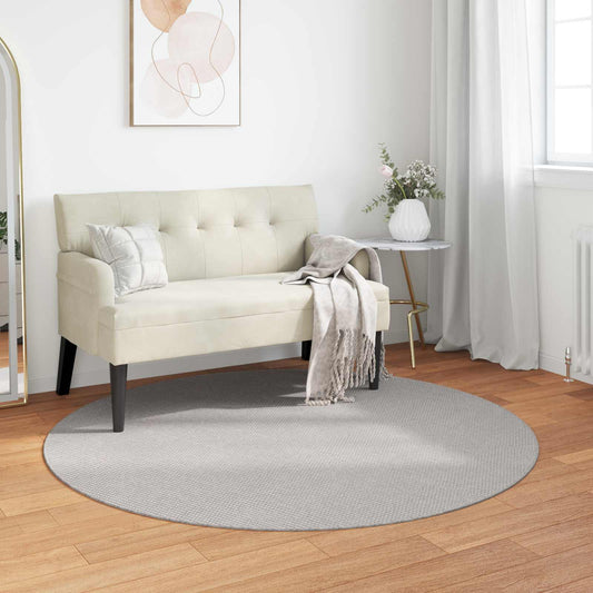 vidaXL Area Rugs Round LUGO Cream and Grey Ø 160 CM Polyester