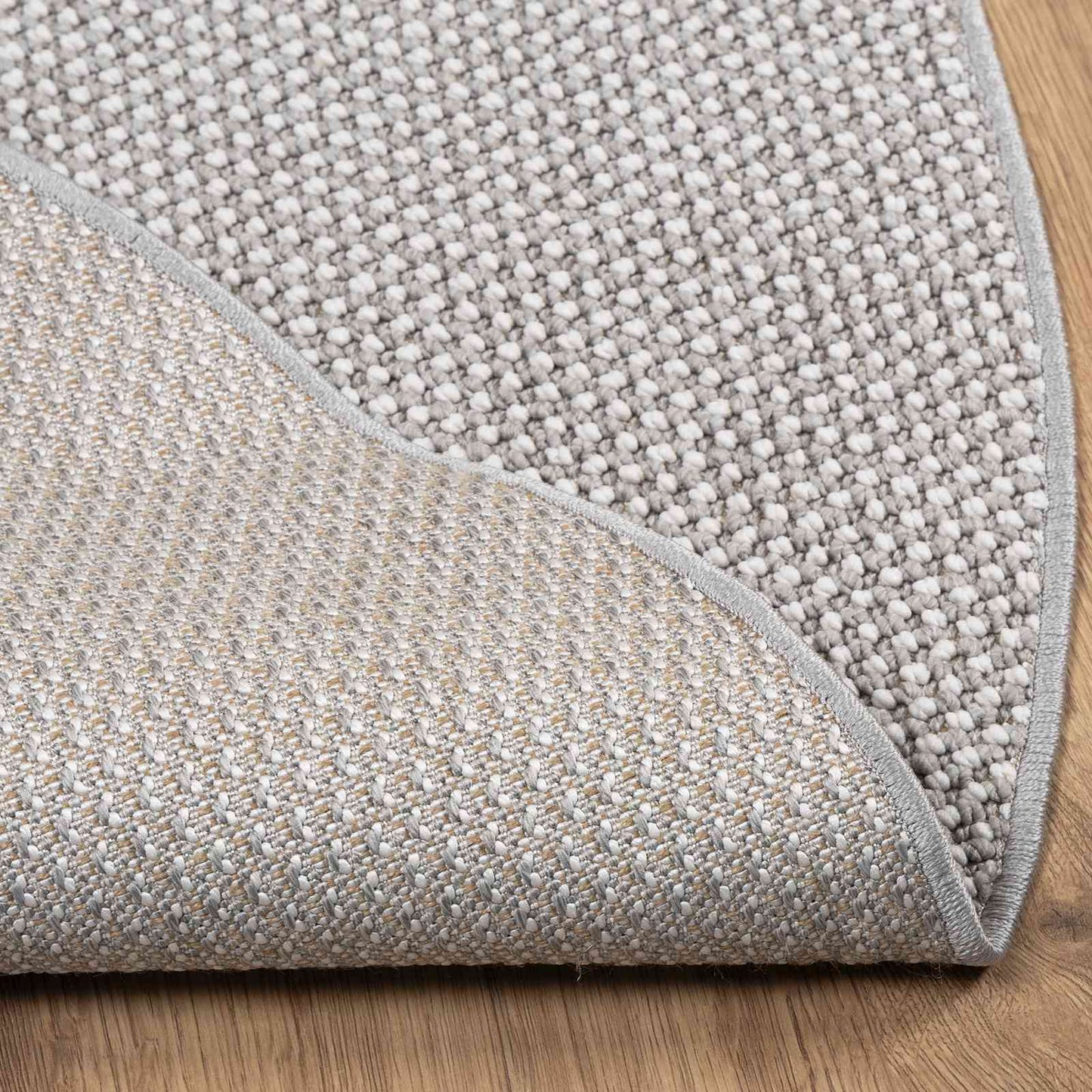 vidaXL Area Rugs Round LUGO Cream and Grey Ø 200 CM Polyester