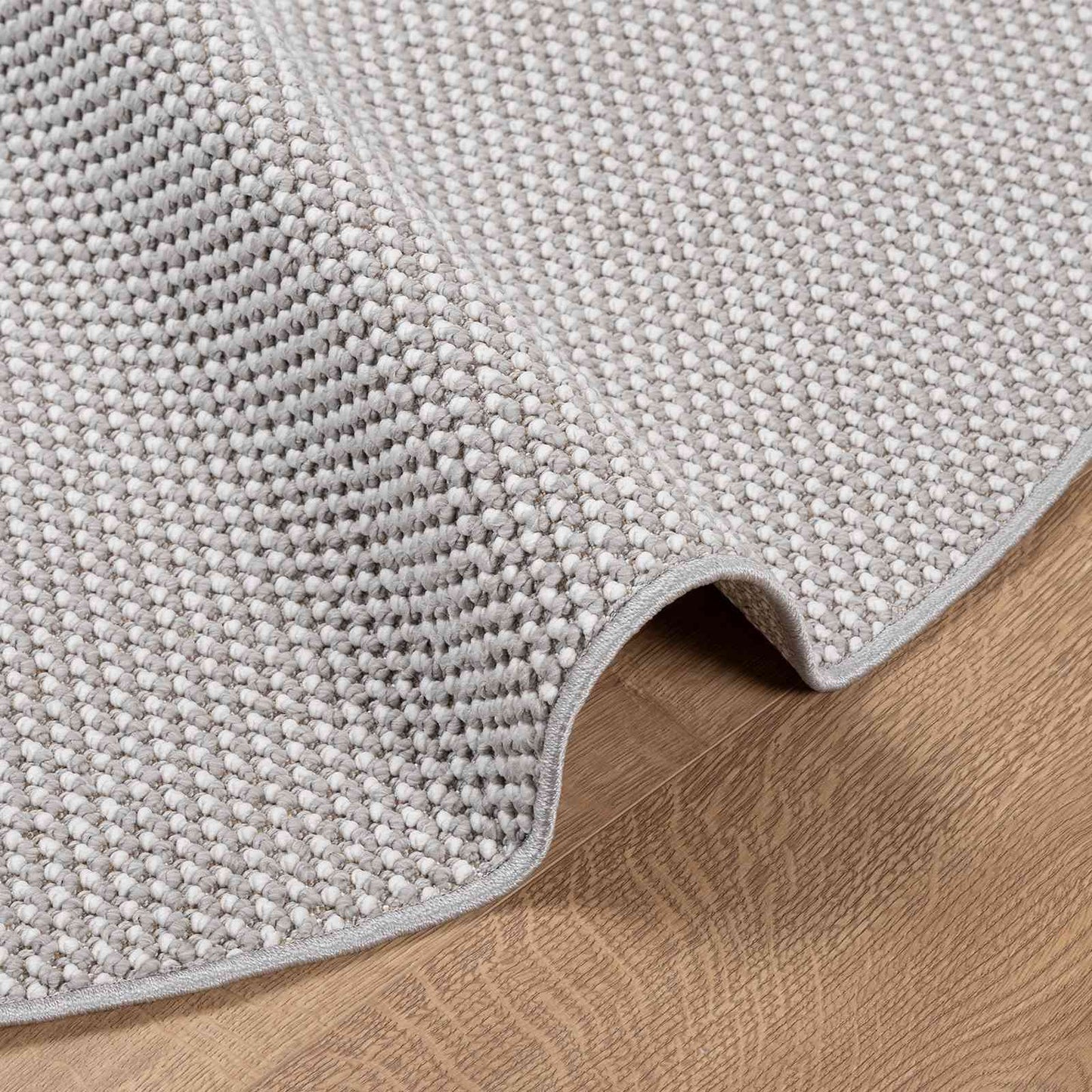 vidaXL Area Rugs Round LUGO Cream and Grey Ø 200 CM Polyester