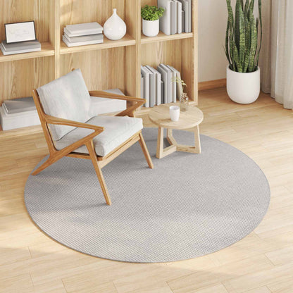 vidaXL Area Rugs Round LUGO Cream and Grey Ø 200 CM Polyester